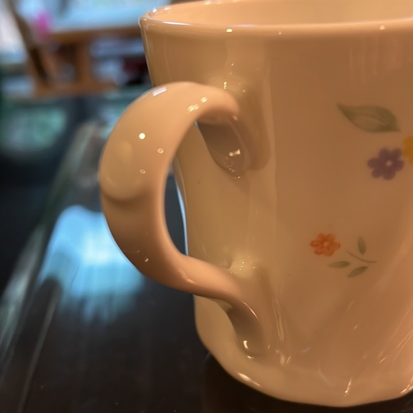 Corning Corelle English Meadow Flat Cup / Mug Swirl Floral.  Set of 2. - Picture 11 of 13